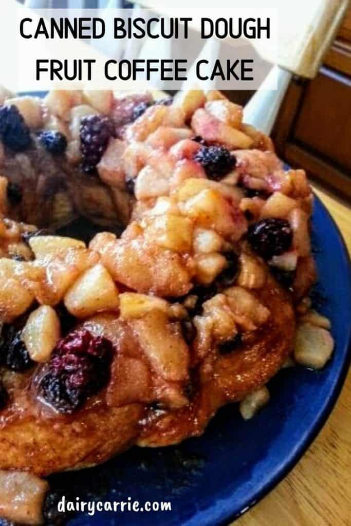 Canned biscuit dough fruit monkey bread
