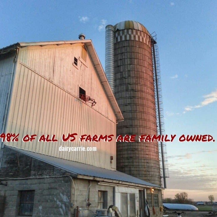 98% of all US farms are family owned. 